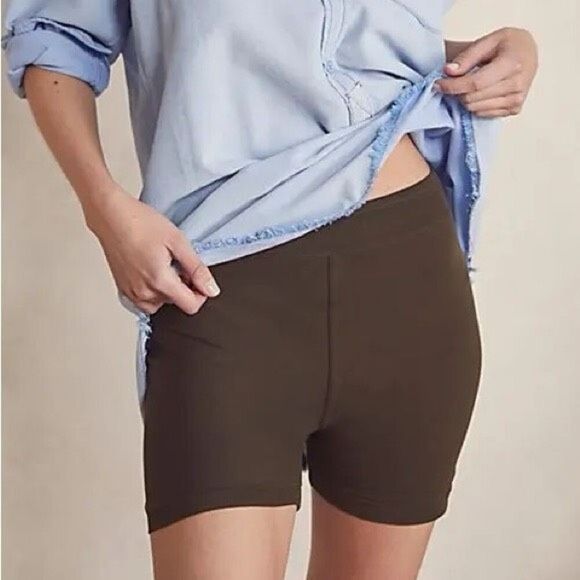 Free People Intimately Under It All Mesh Mini Shorts in Army Green Size XS - Picture 4 of 4